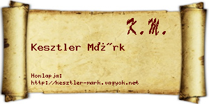 Kesztler Márk névjegykártya