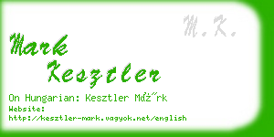 mark kesztler business card